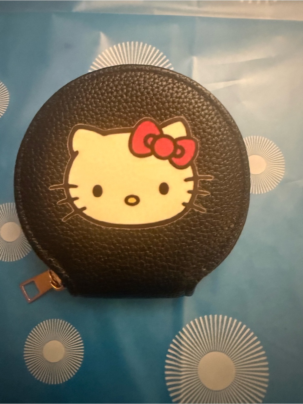 Hello Kitty Black Coin Pouch with Pink Bow brand new